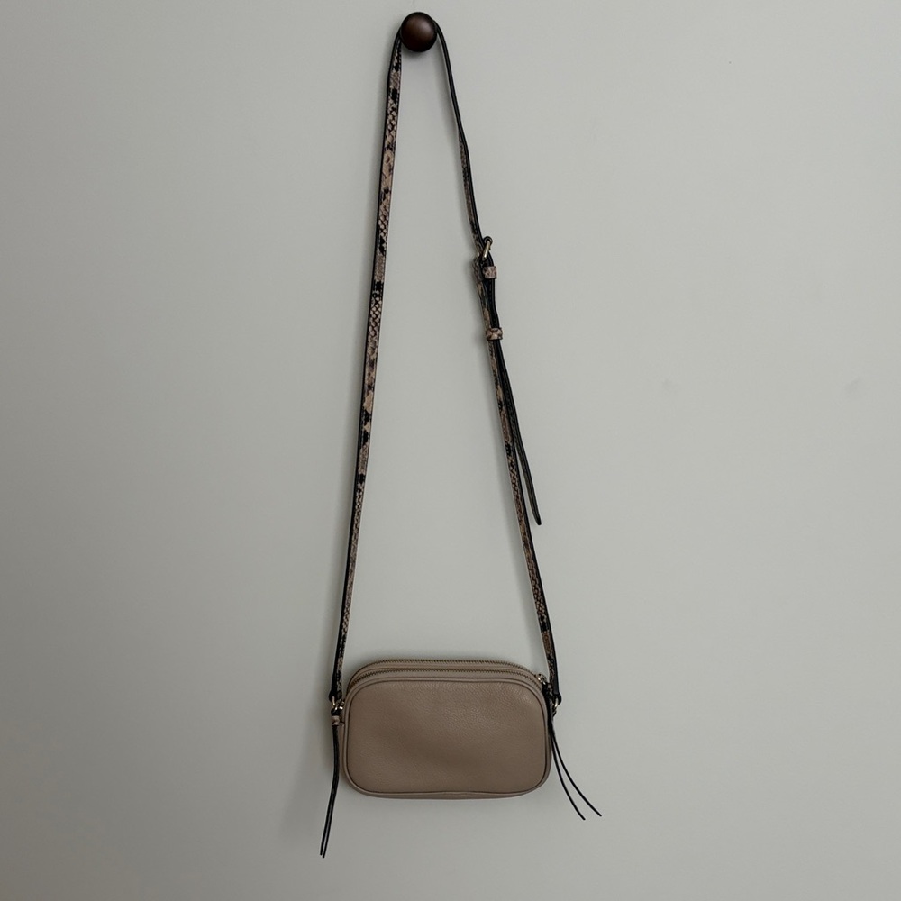 Banana Republic Tan Leather Crossbody Bag